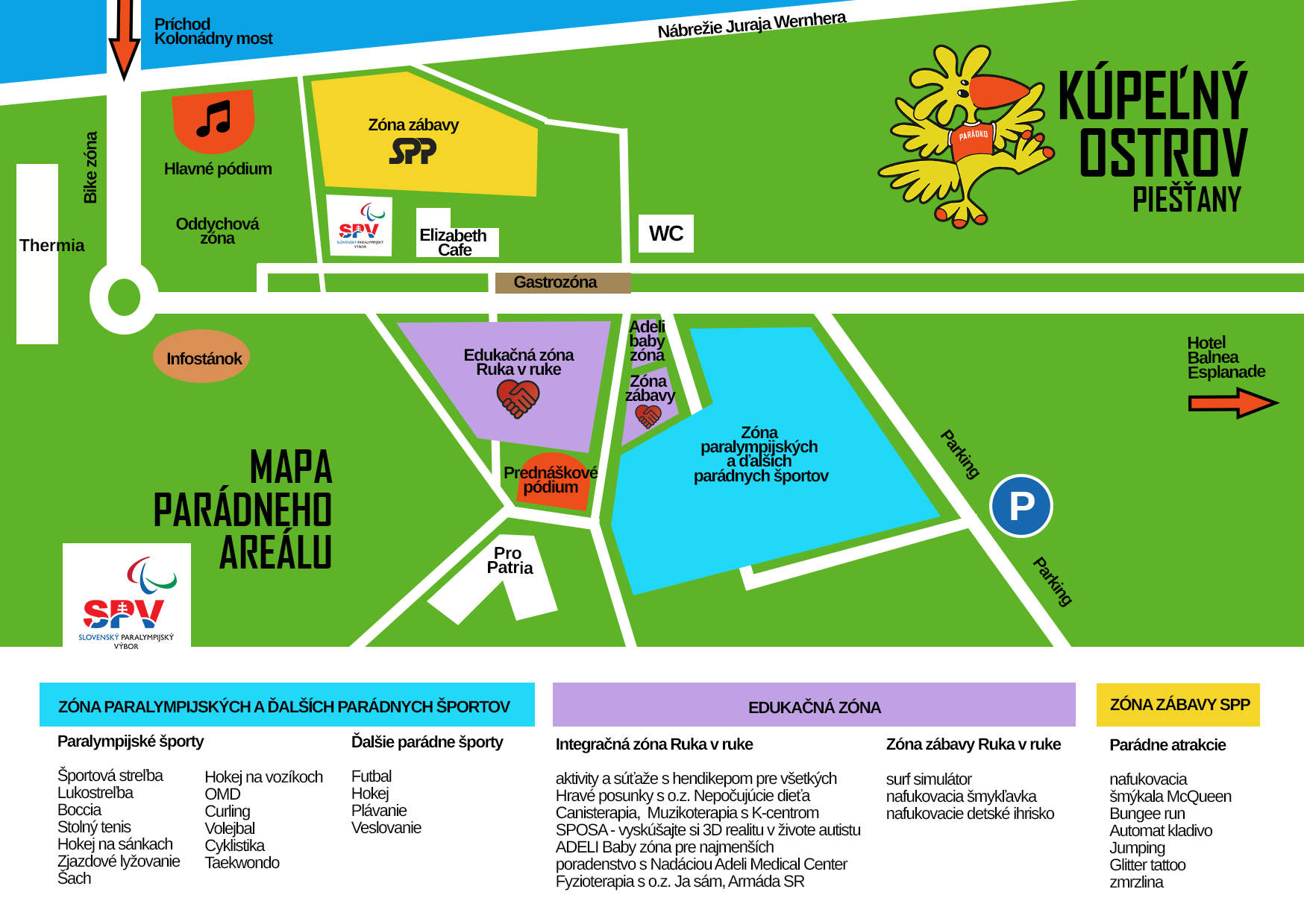 Mapa festivalu Paráda